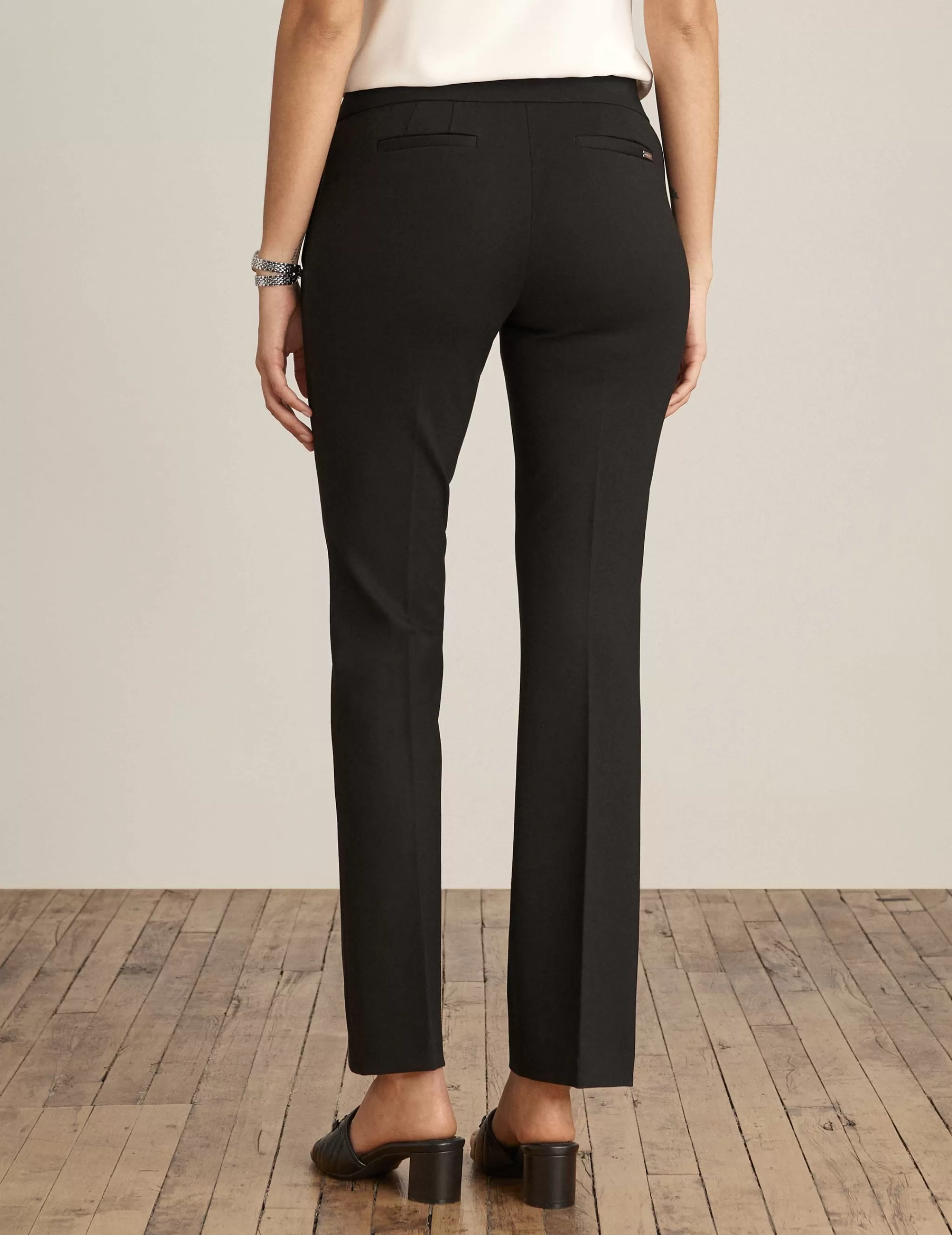 Store Anne Klein Pull On Slash Pocket Trouser Anne Black