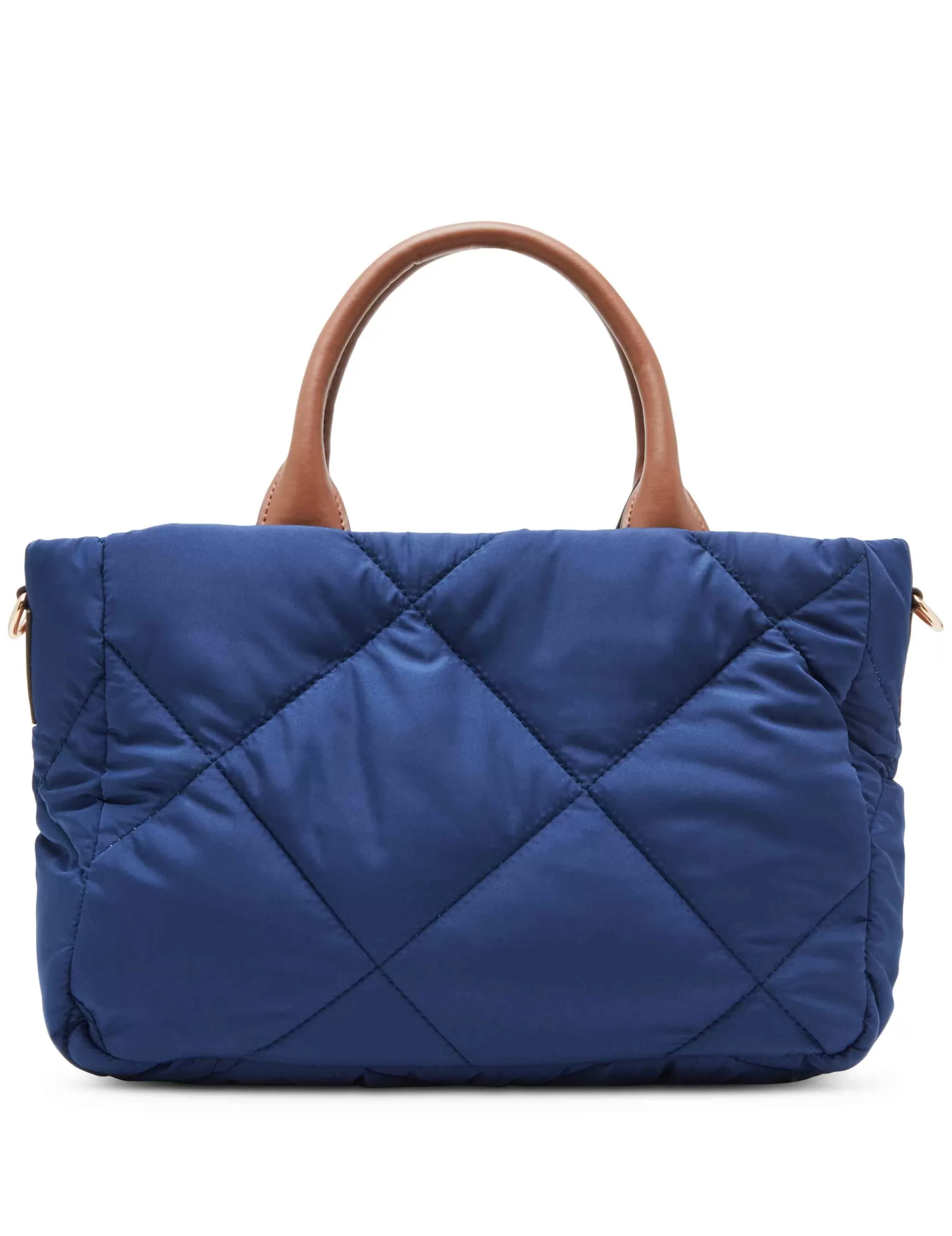 New Anne Klein Quilted Nylon Satchel With Pouch And Coin Case