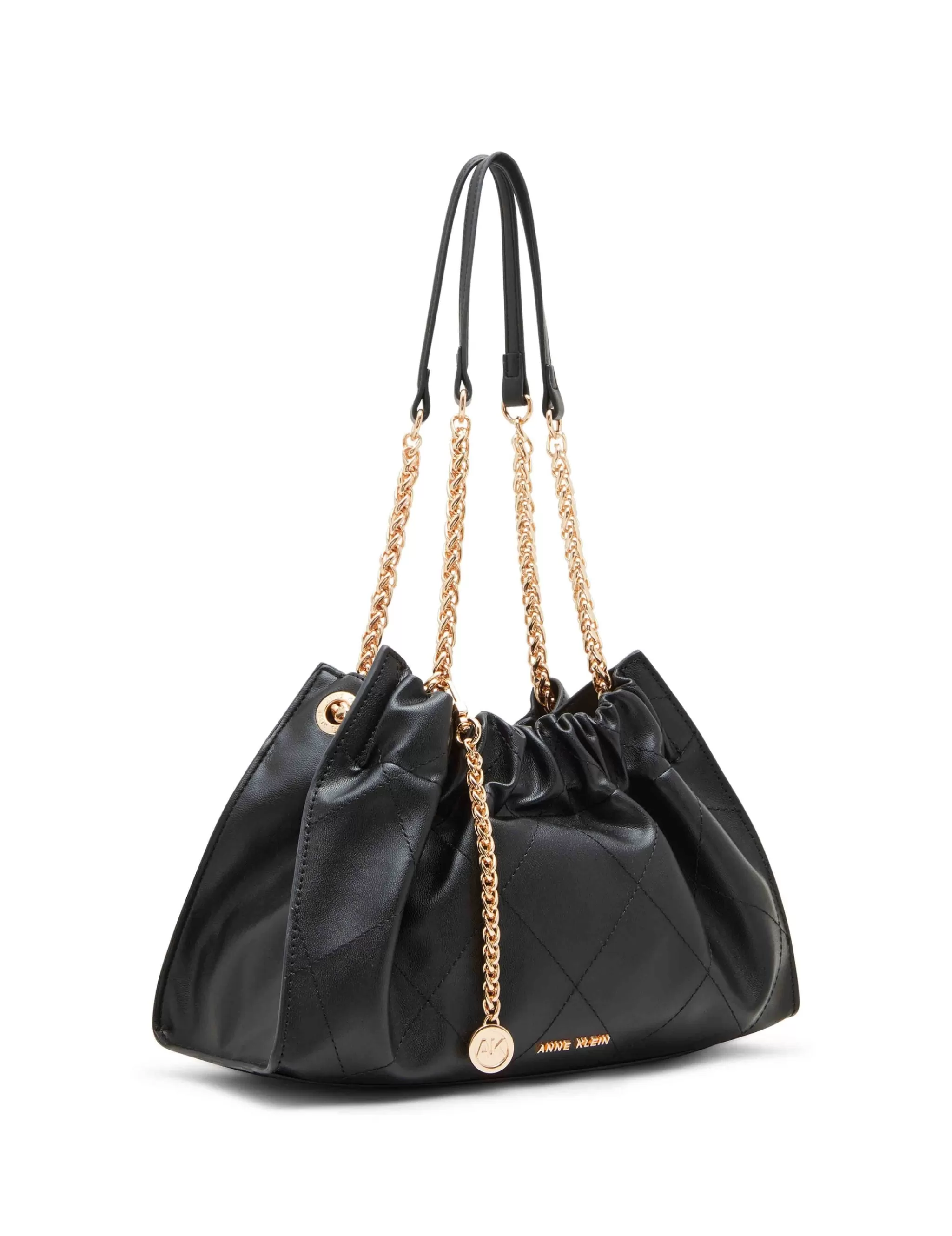 Discount Anne Klein Quilted Stitched Cinched Closure Satchel