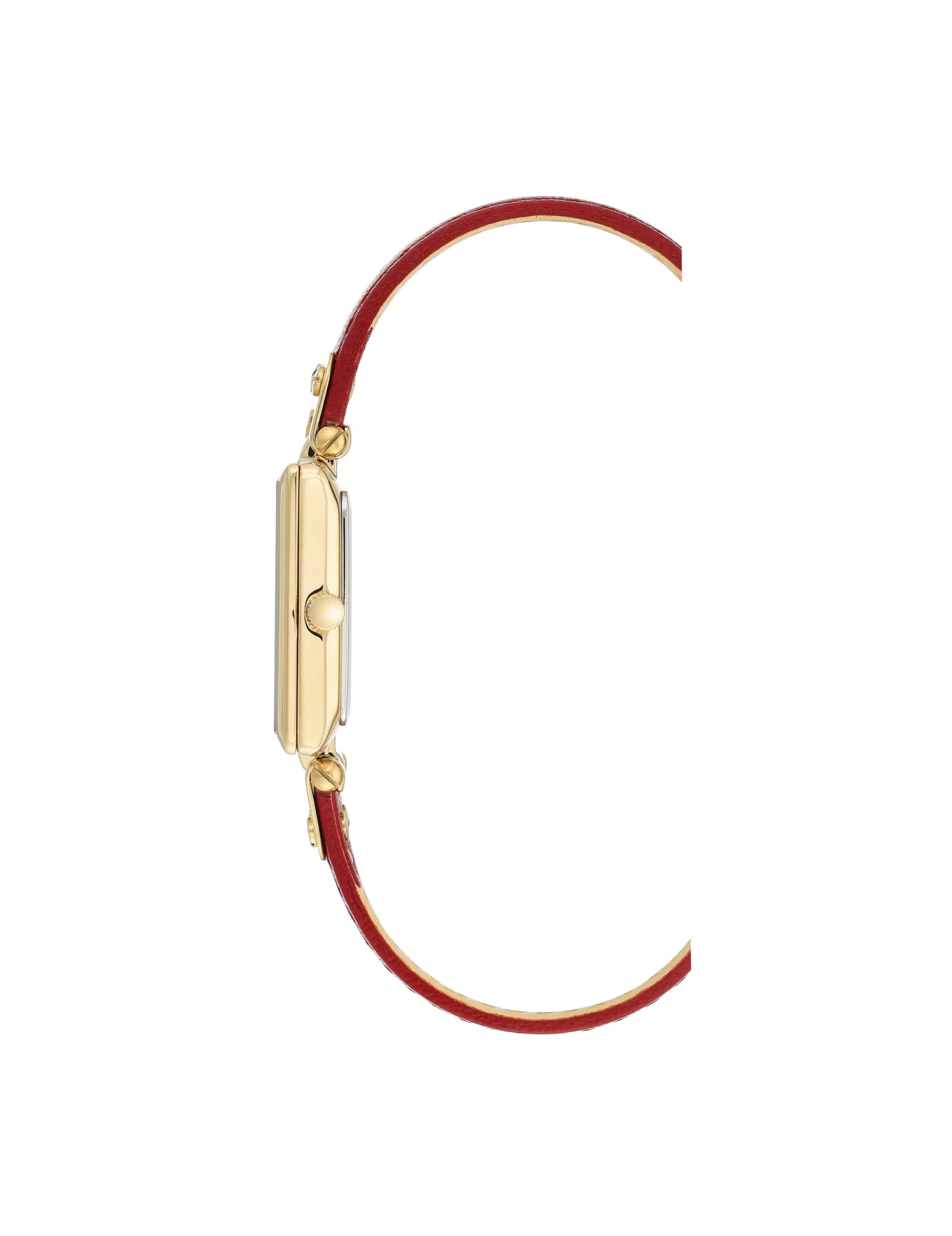 Fashion Anne Klein Rectangular Case Leather Strap Watch