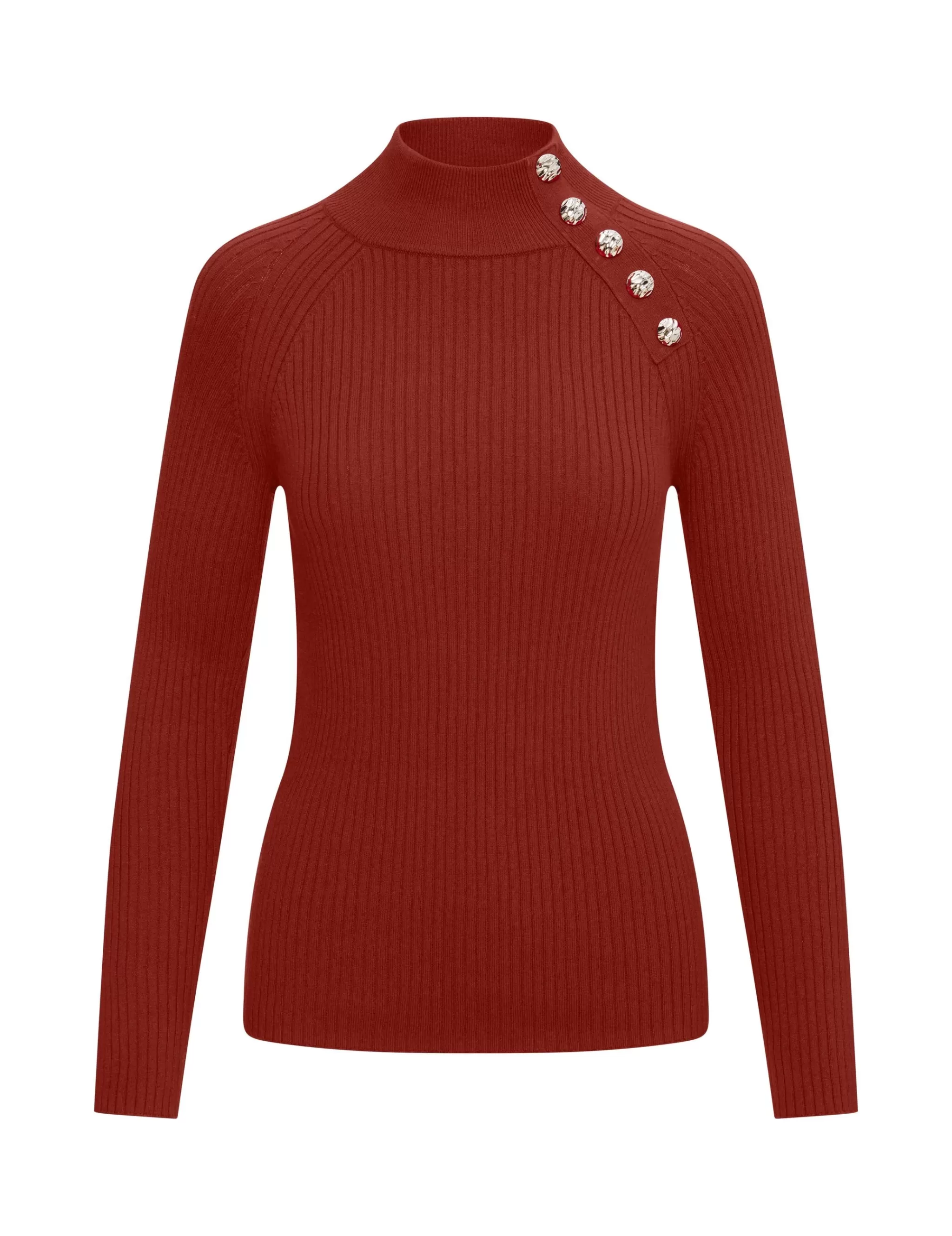 Best Anne Klein Ribbed Raglan Pullover- Sale Titian Red