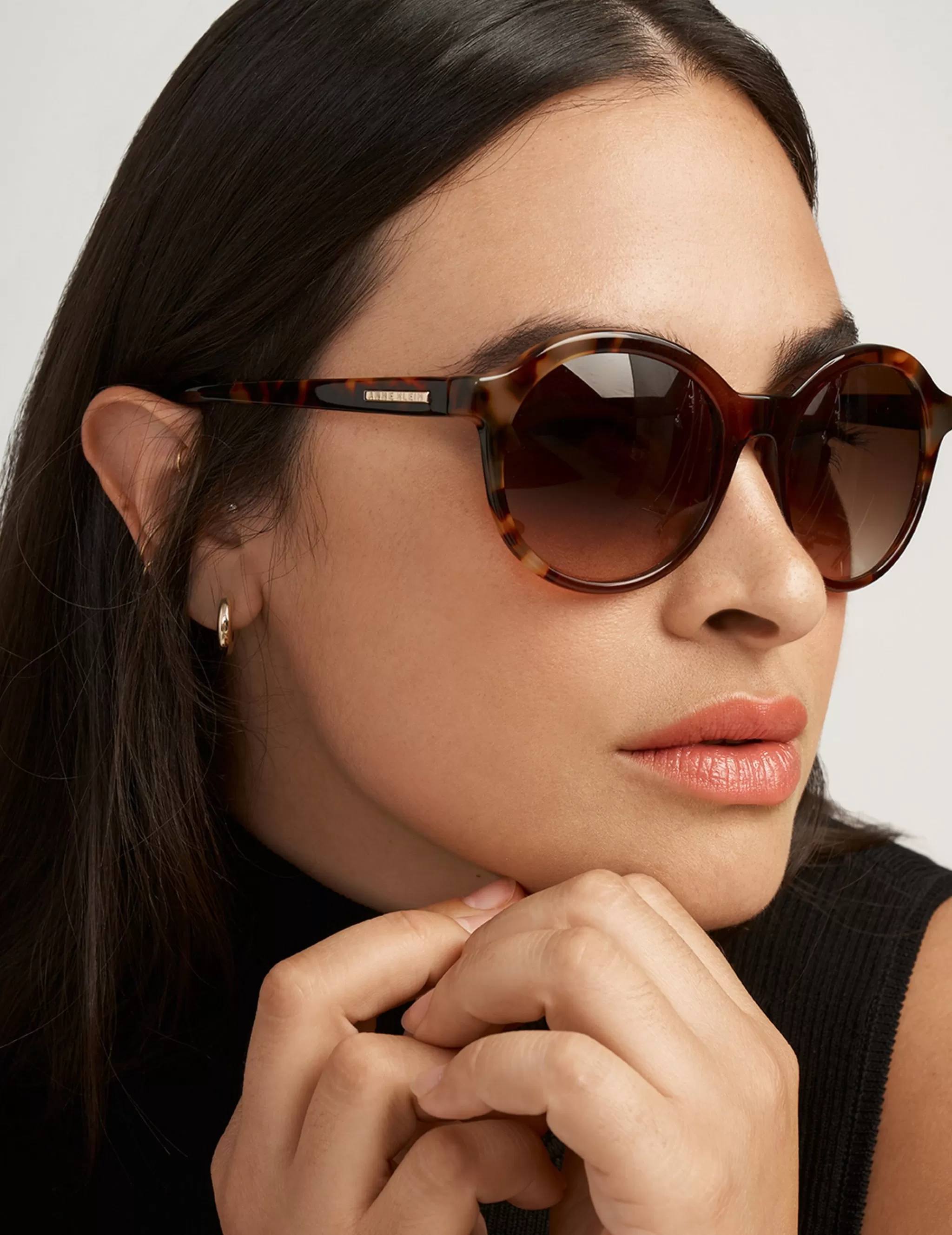Outlet Anne Klein Round Frame Sunglasses