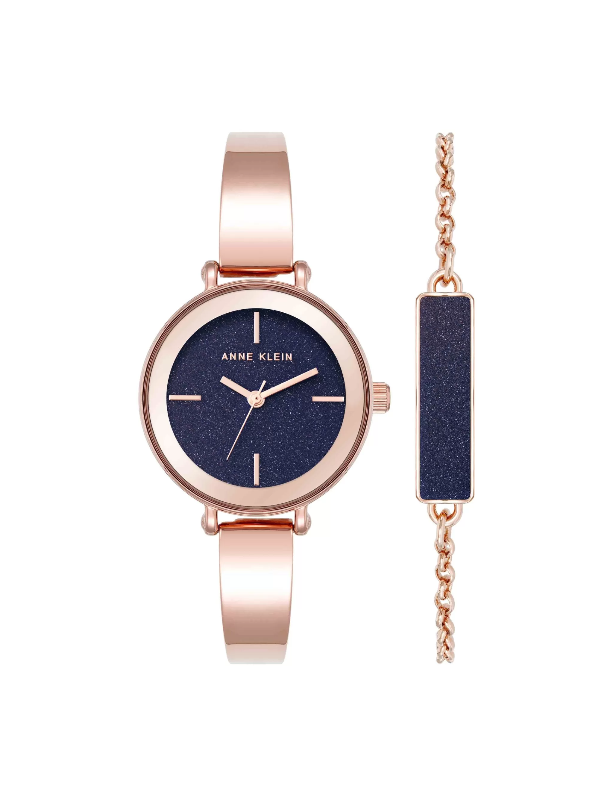 Online Anne Klein Round Gemstone Bangle Watch Set