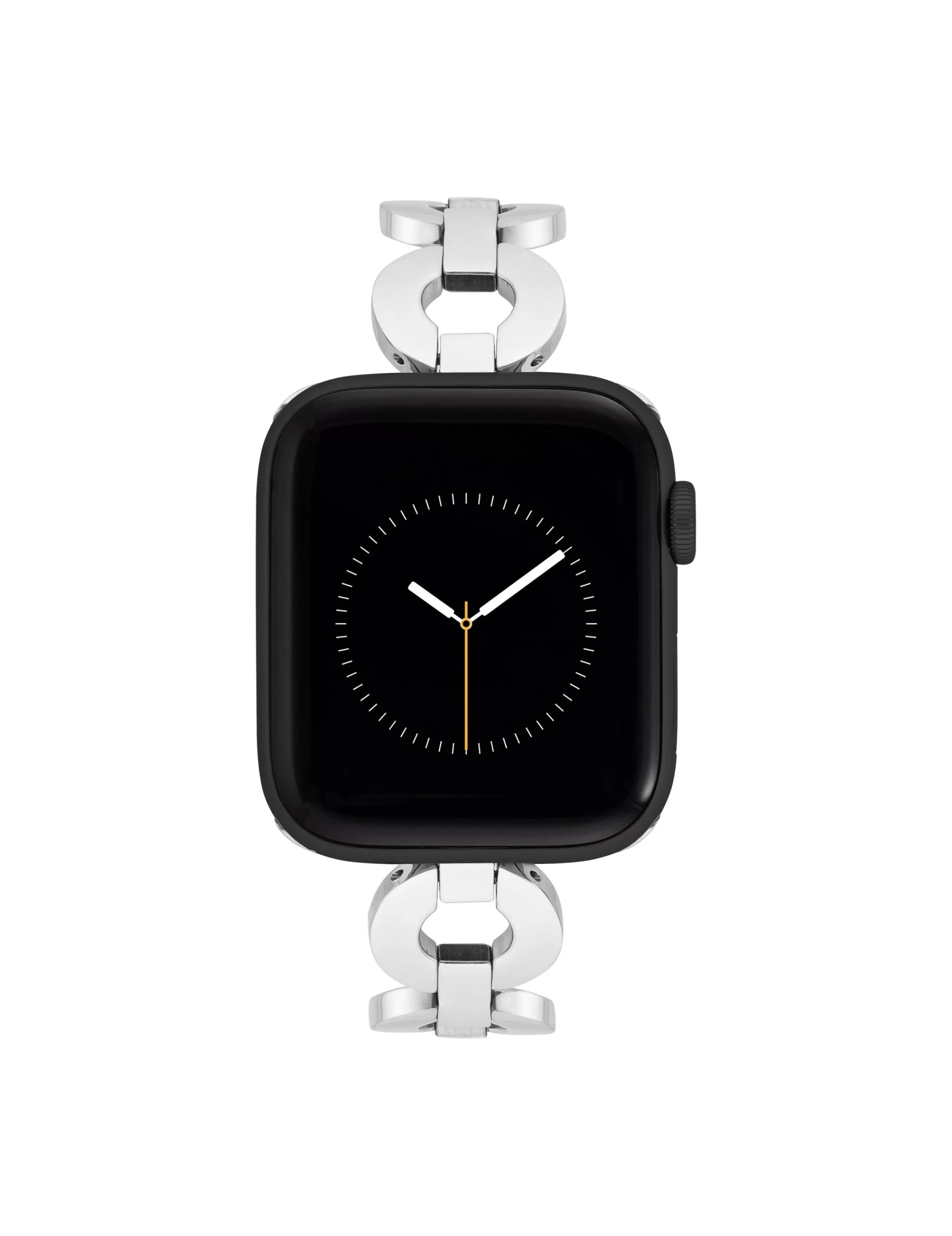 New Anne Klein Round Link Bracelet Band For Apple Watch® Silver-Tone