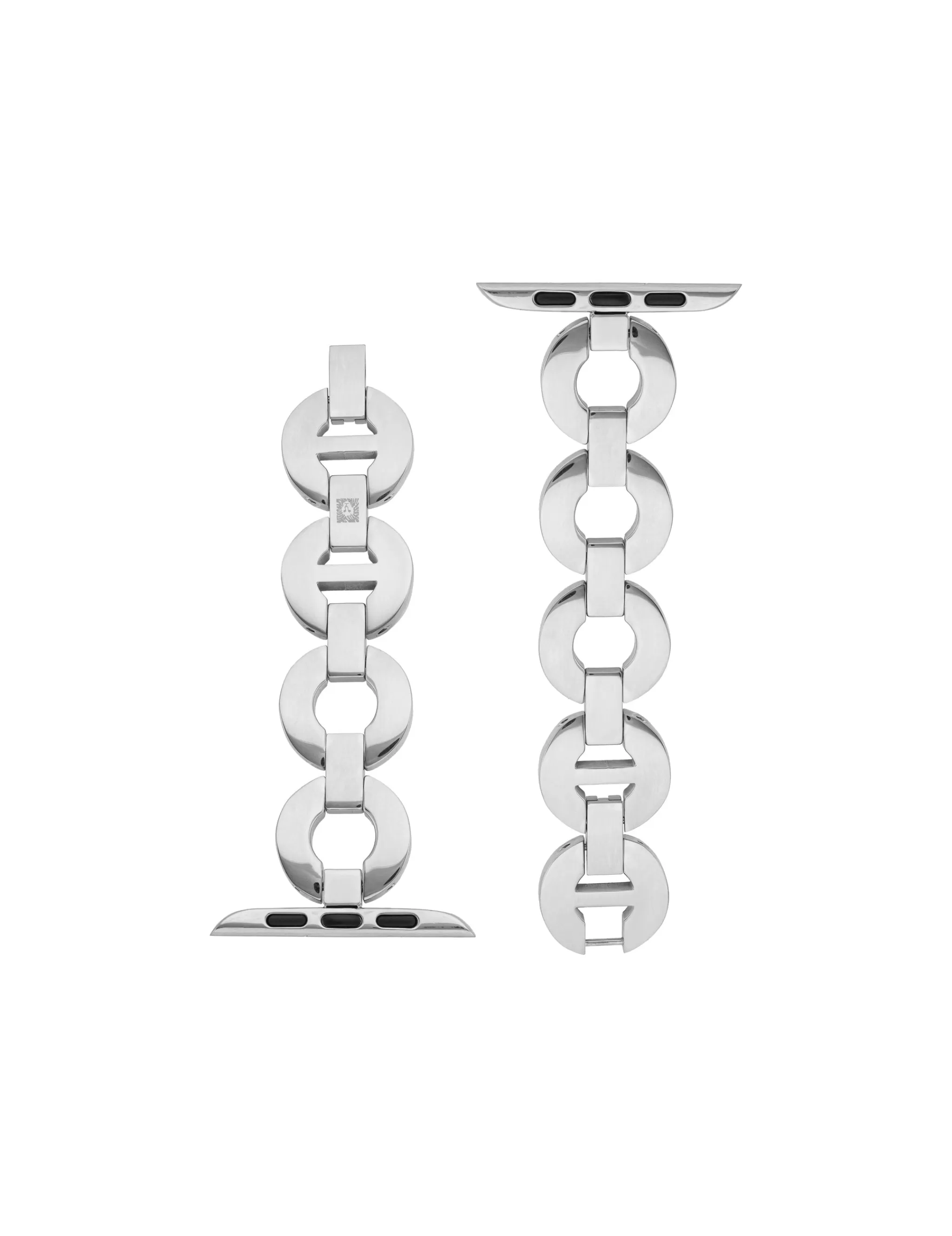 New Anne Klein Round Link Bracelet Band For Apple Watch® Silver-Tone