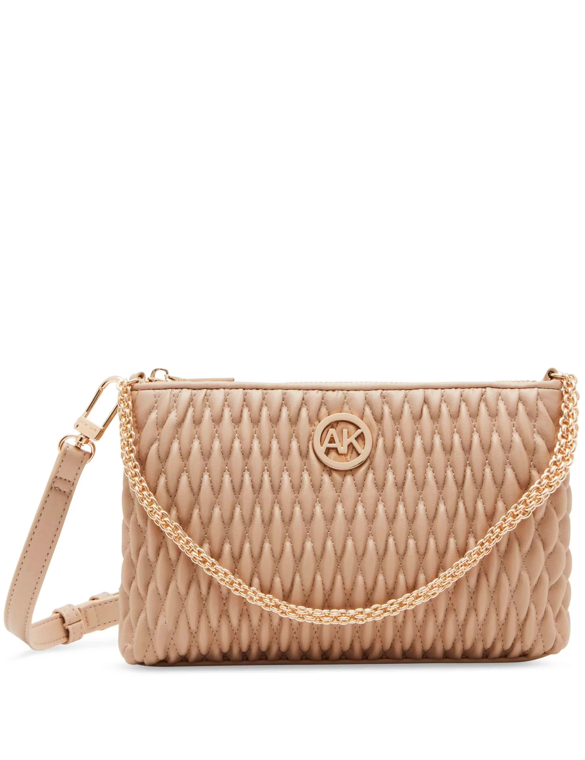 Clearance Anne Klein Ruched Crossbody With Chain Swag