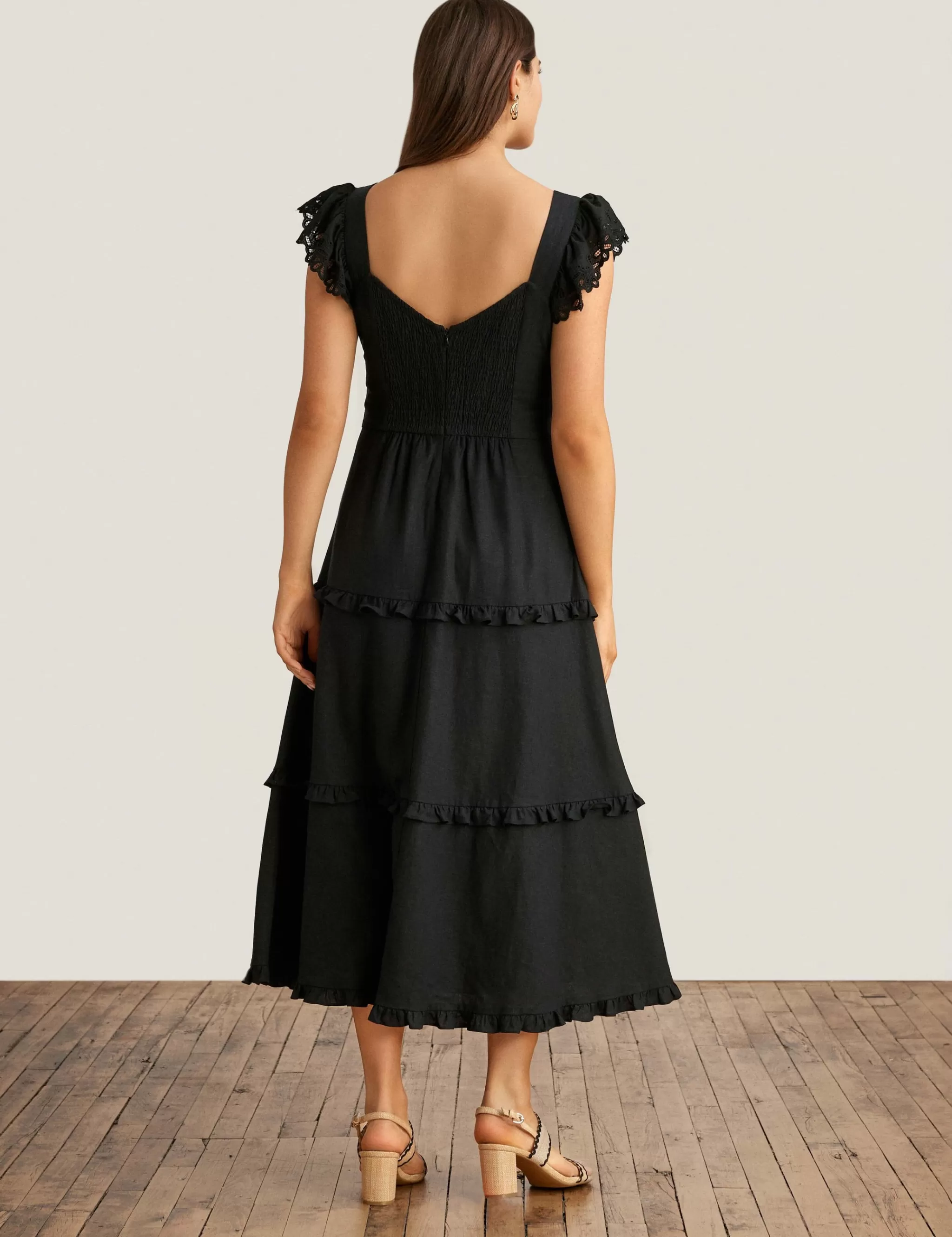 Outlet Anne Klein Ruffled Tier Midi Dress