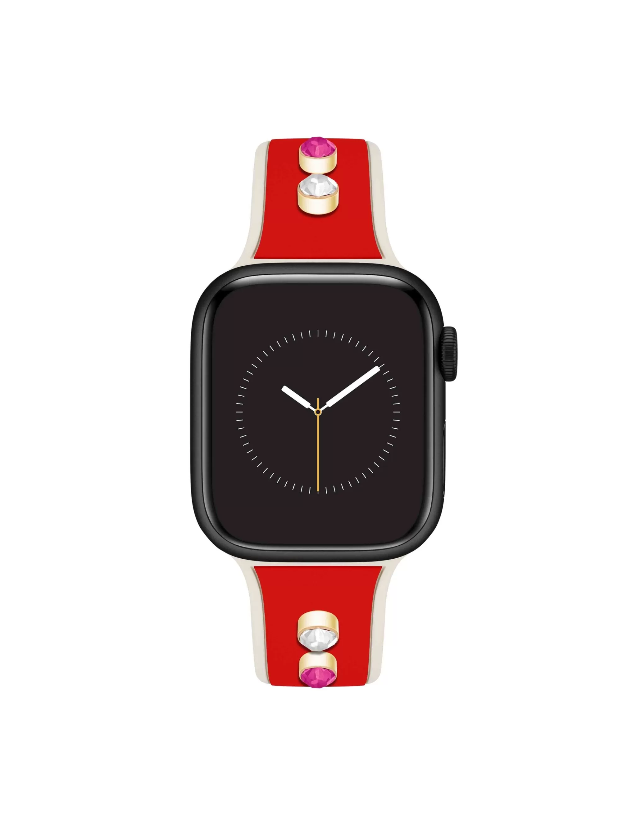 Cheap Anne Klein Silicone Band For Apple Watch® With Crystal Charms
