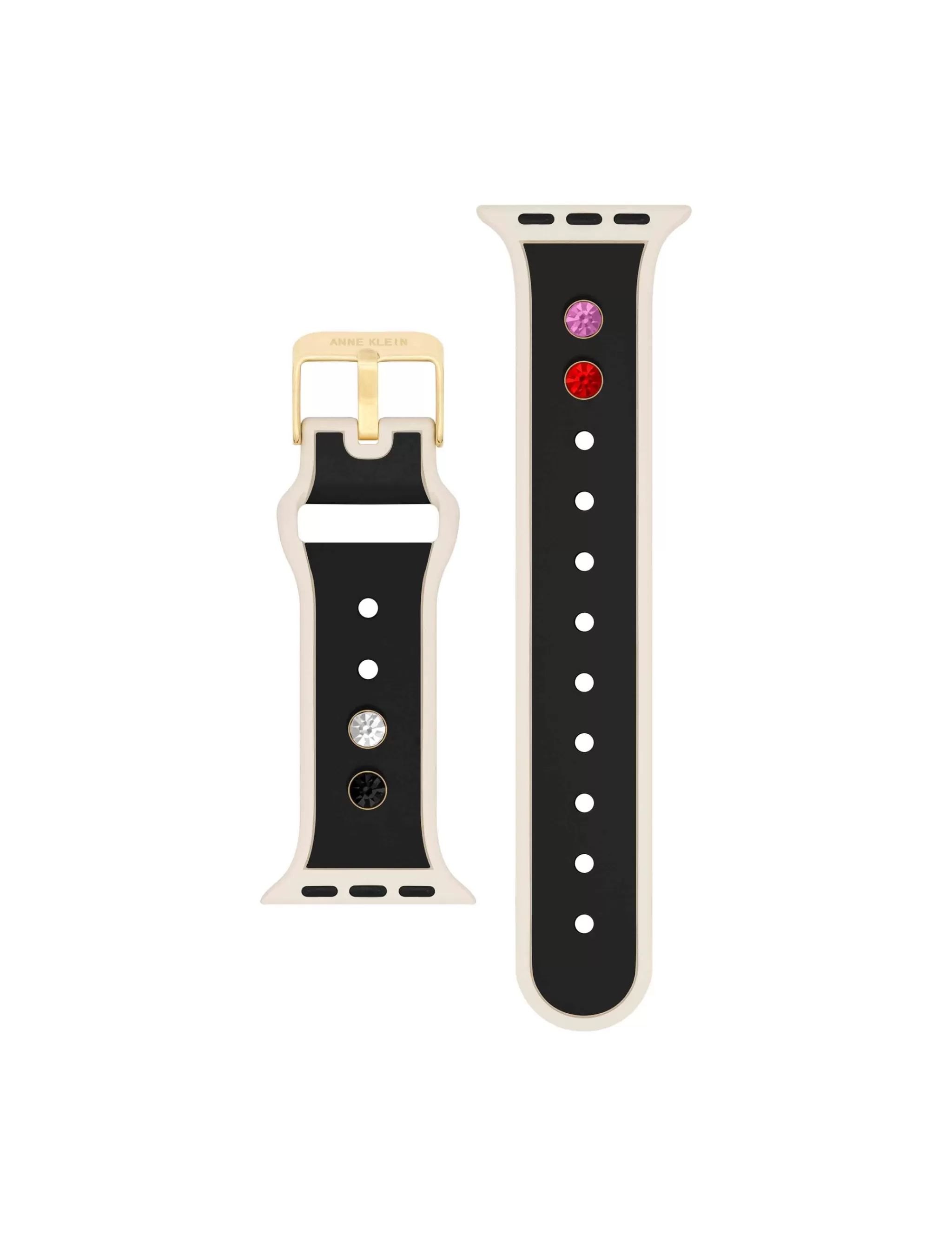 Best Sale Anne Klein Silicone Band For Apple Watch® With Crystal Charms