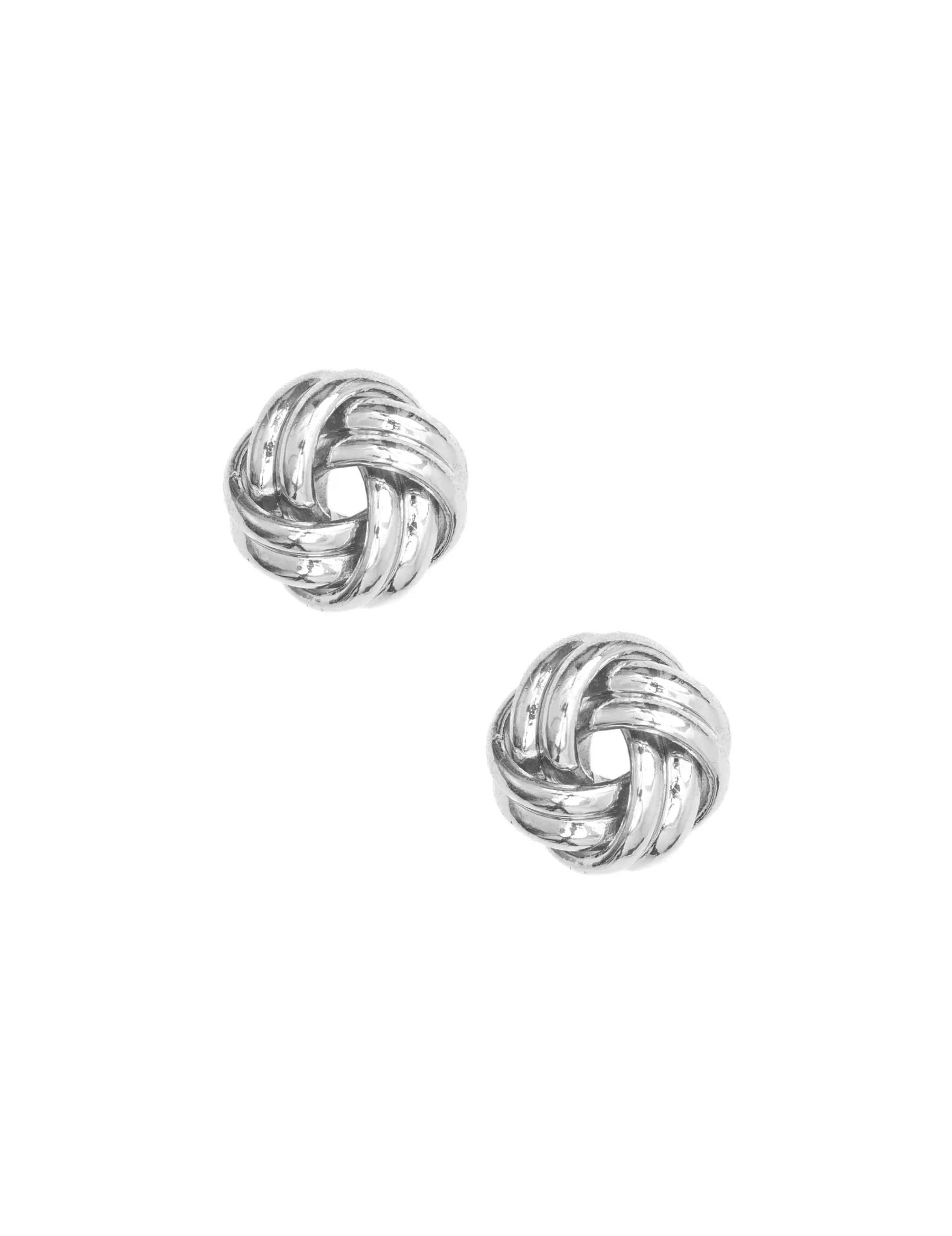 New Anne Klein Silver Knot Stud Earrings