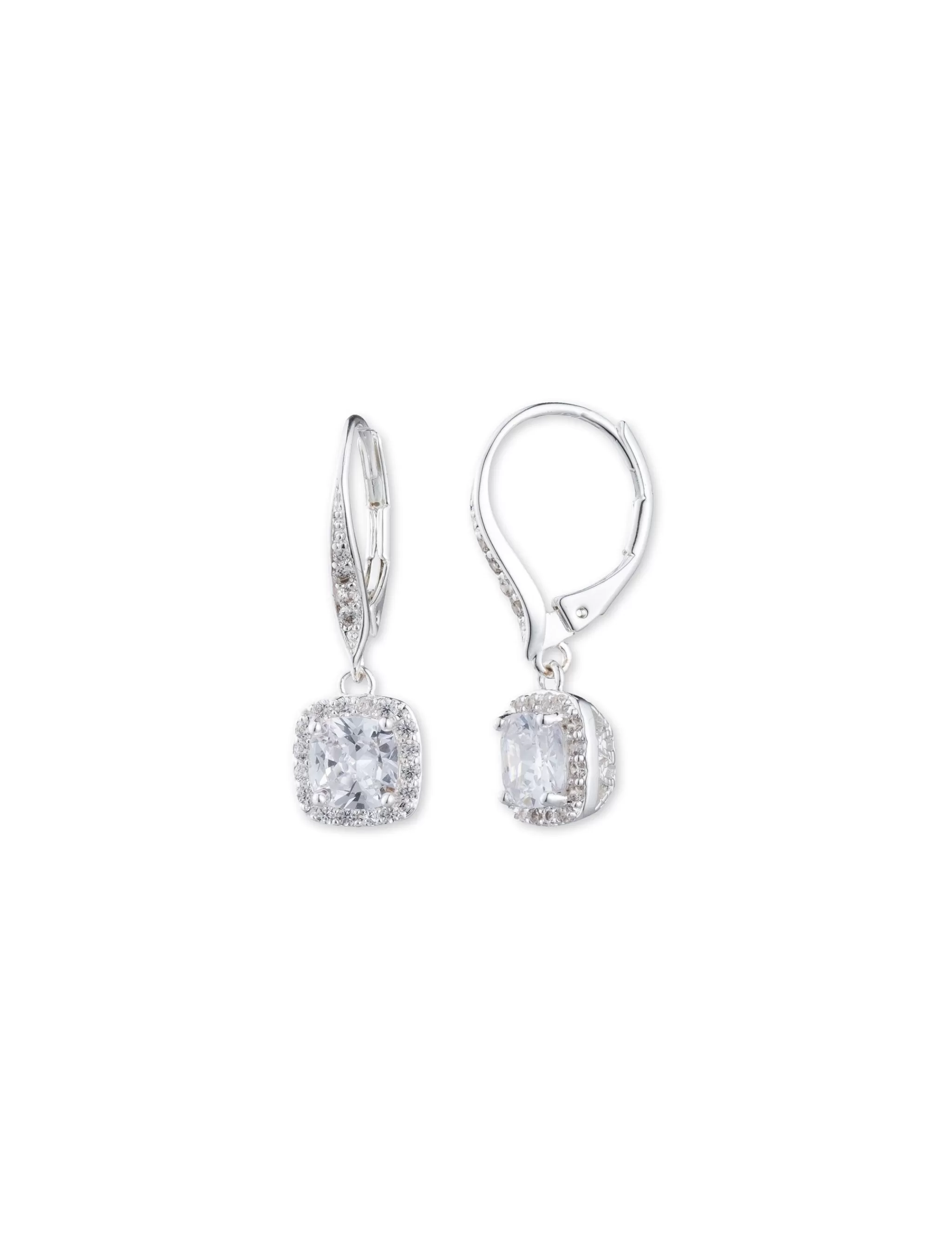 Clearance Anne Klein Silver-Tone Cubic Zirconia Drop Earrings