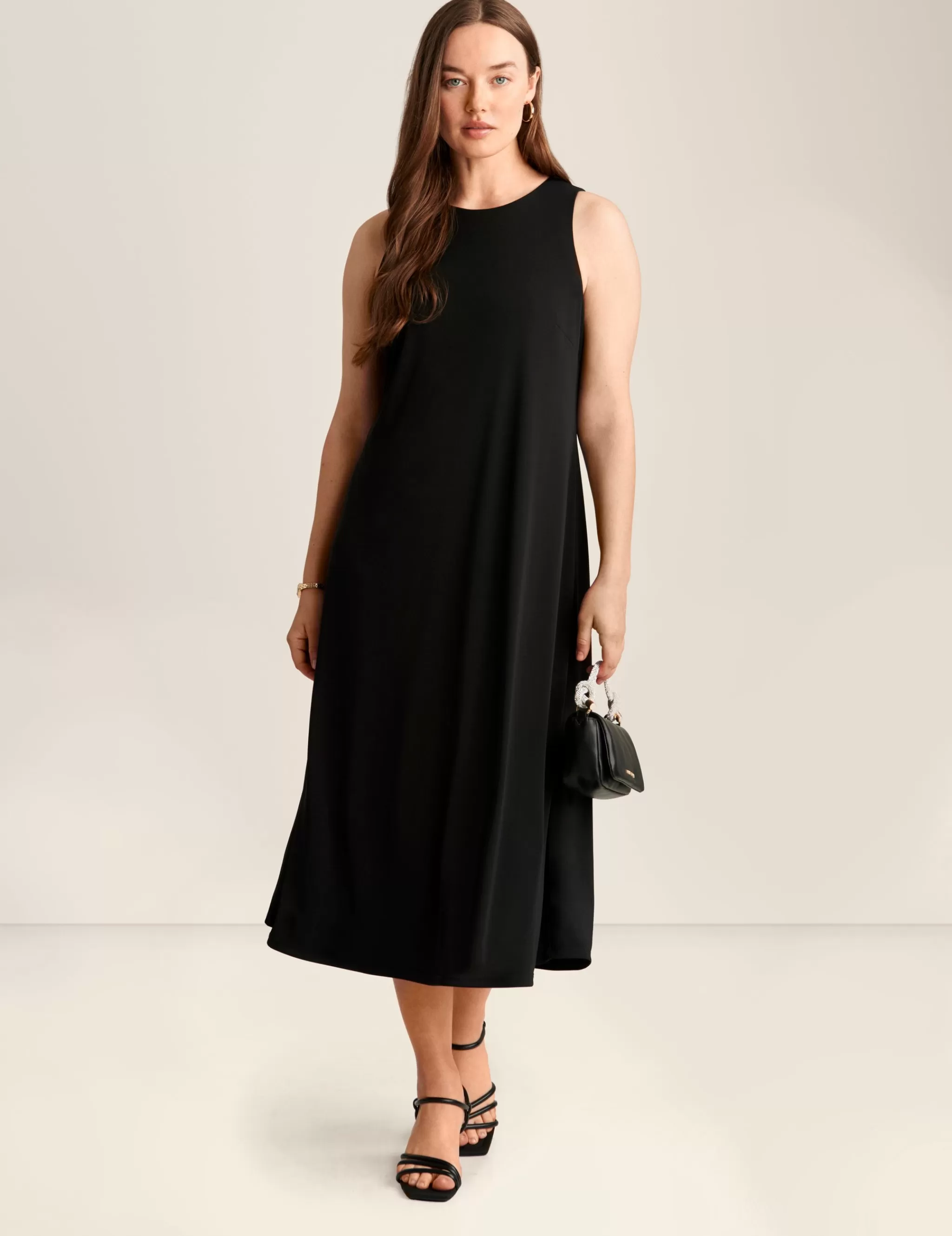 Best Sale Anne Klein Sleeveless Midi Dress Anne Black