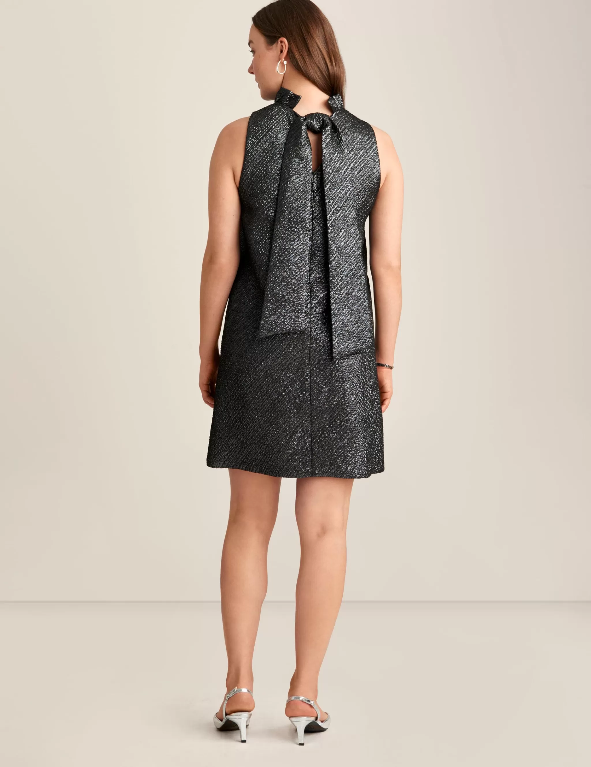 Cheap Anne Klein Sleeveless Shift With Ruffle Collar Gunmetal