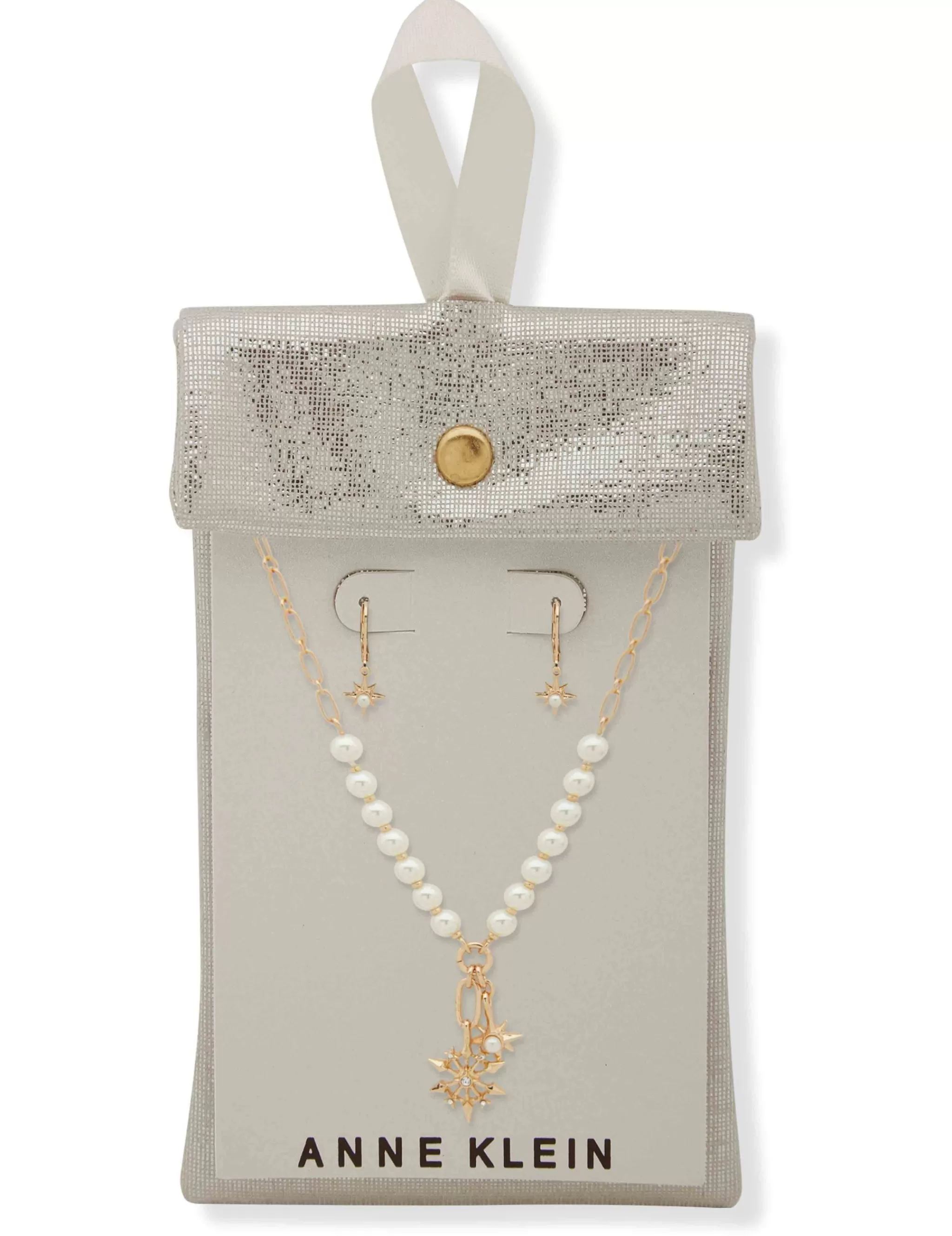 Outlet Anne Klein Snowflake Necklace/Earring Set Gold Tone