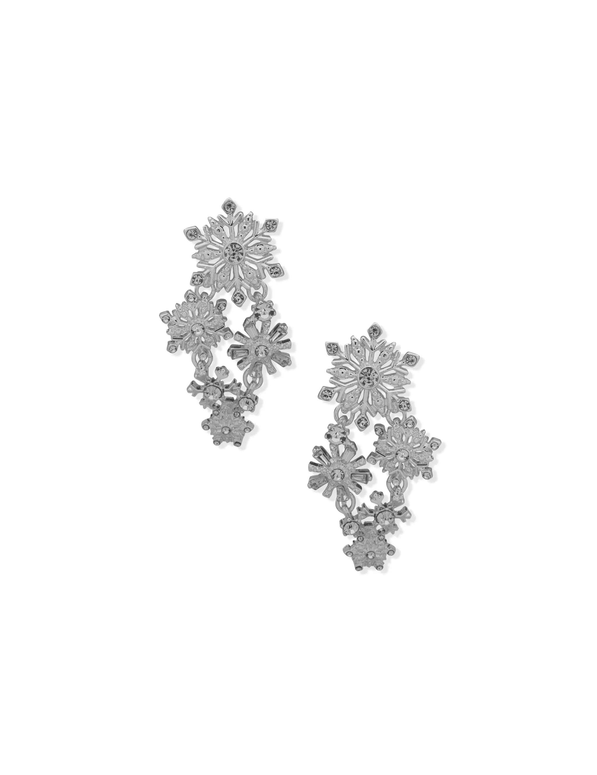 Discount Anne Klein Snowflake Statement Post Drop Pierced Earrings