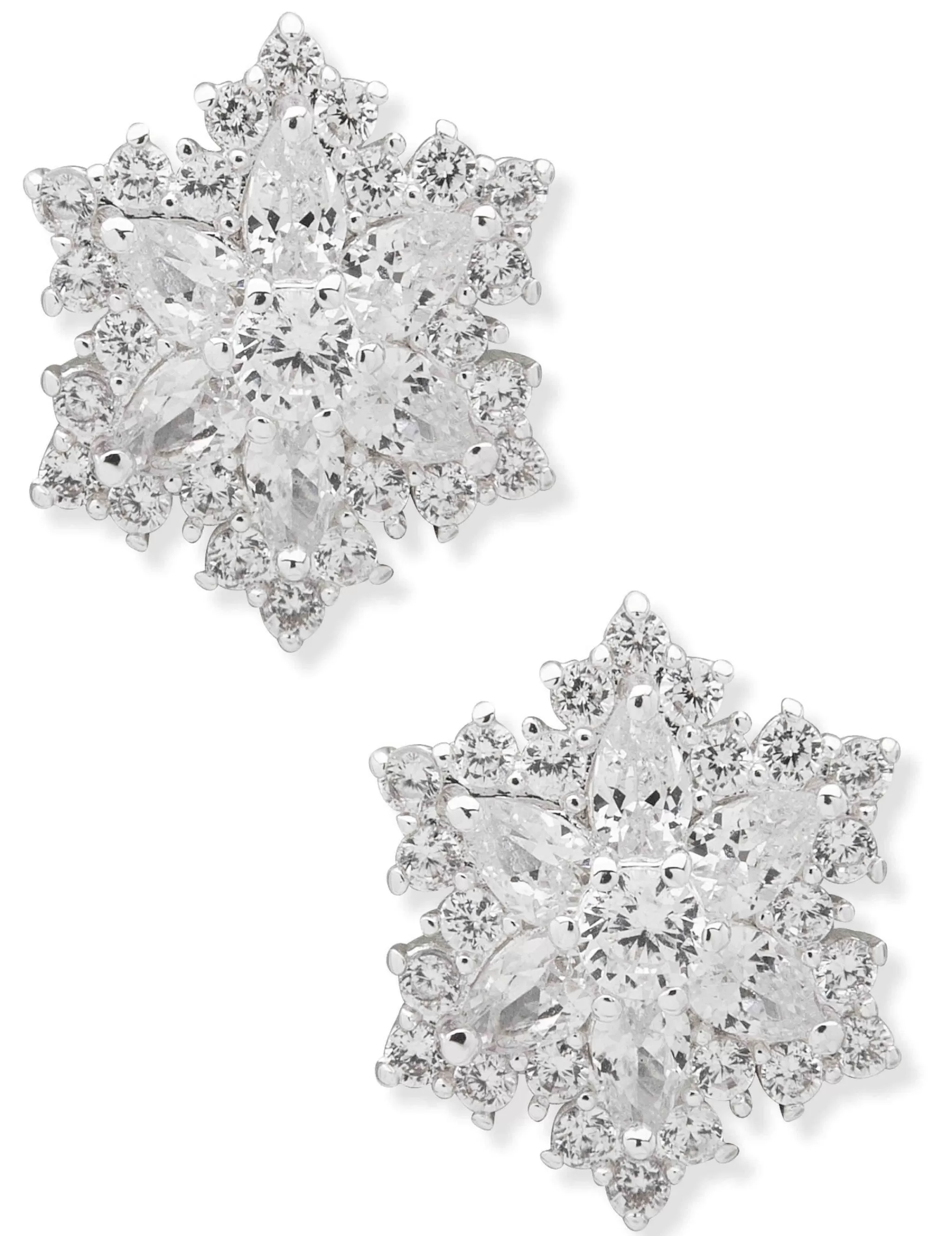 Hot Anne Klein Snowflake Stud Earring
