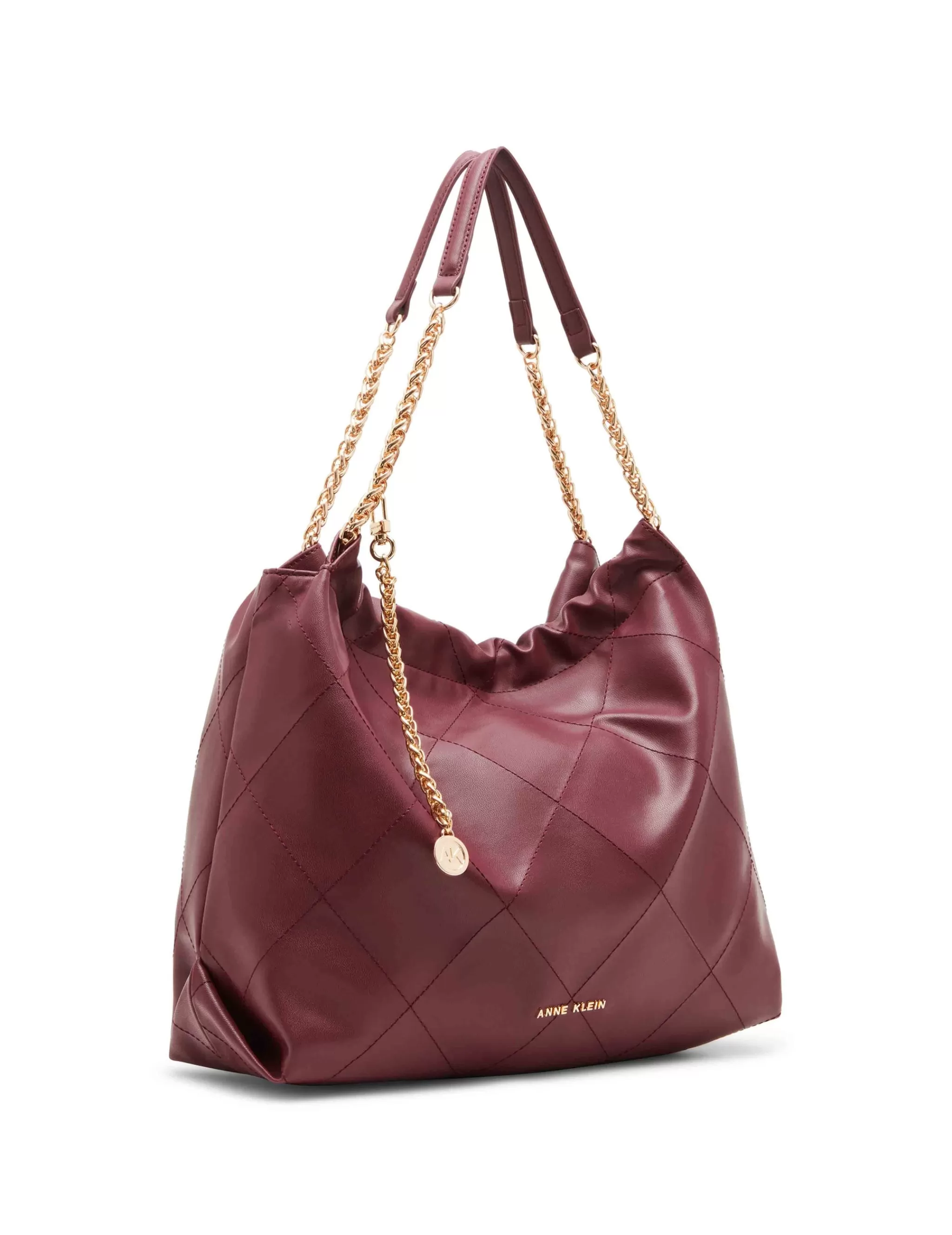 Best Anne Klein Soft Stitched Quilted Hobo With Chain Strap