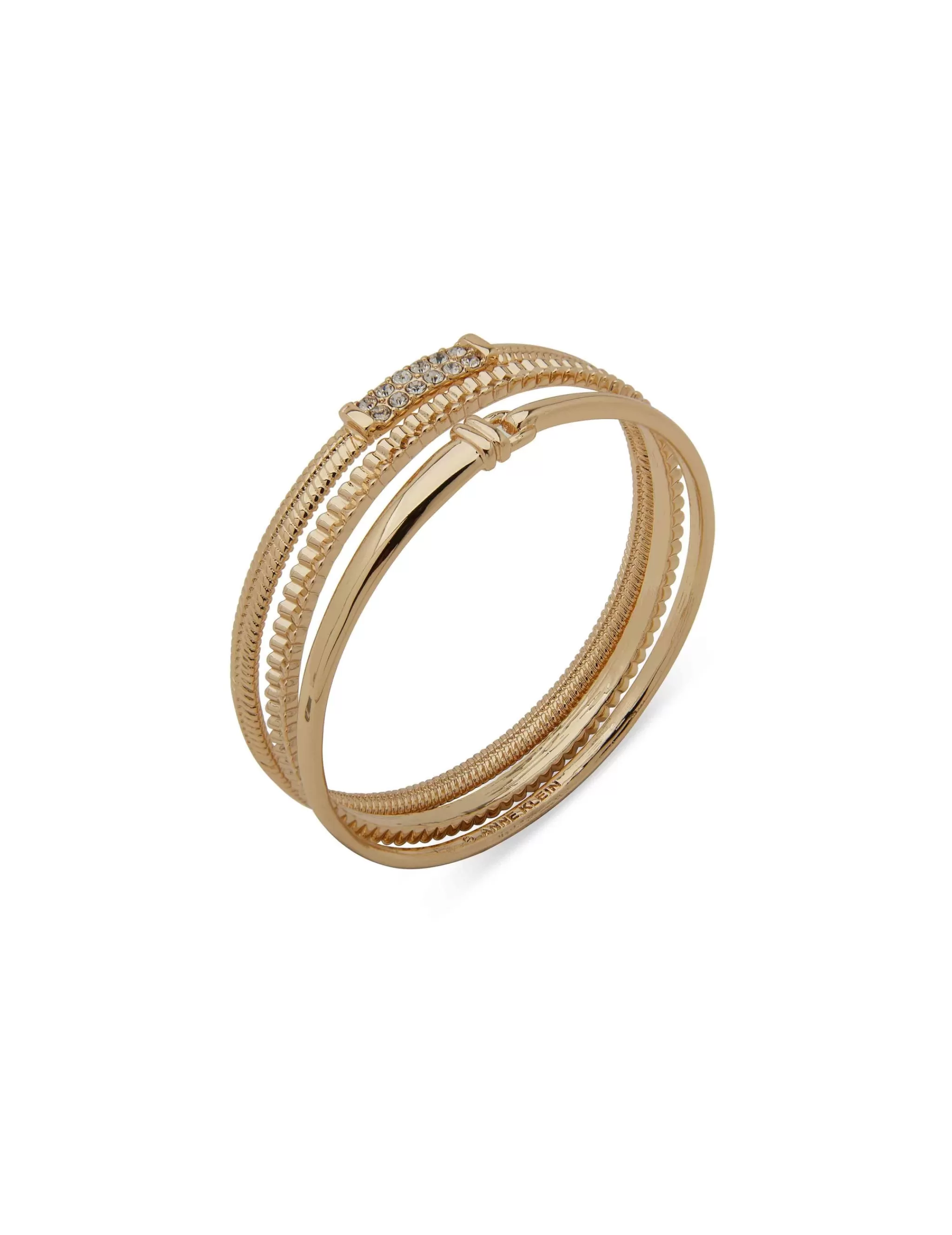 Cheap Anne Klein Textured 3 Piece Bangle Bracelet Set