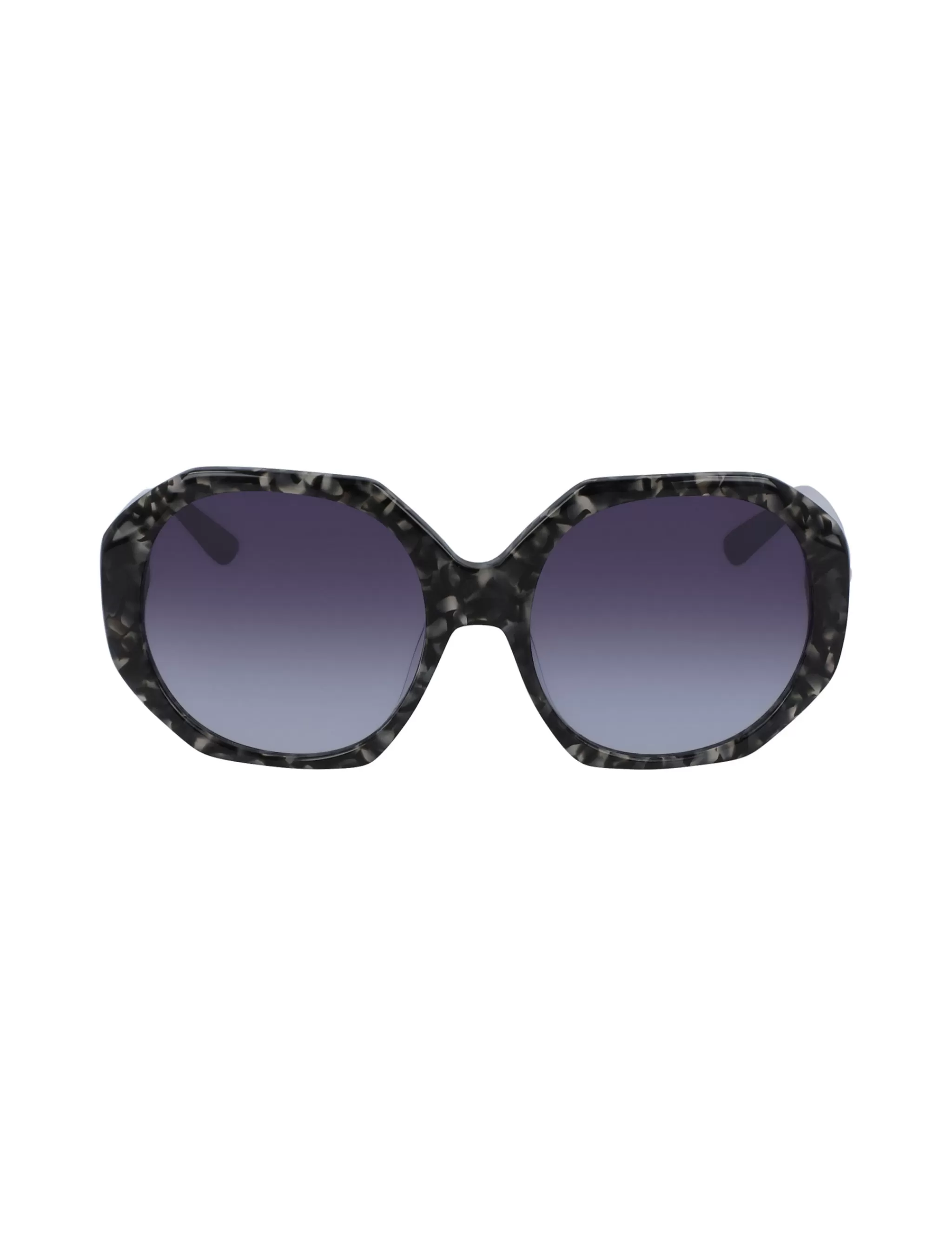 Sale Anne Klein Tortoise Geometric Oversized Sunglasses