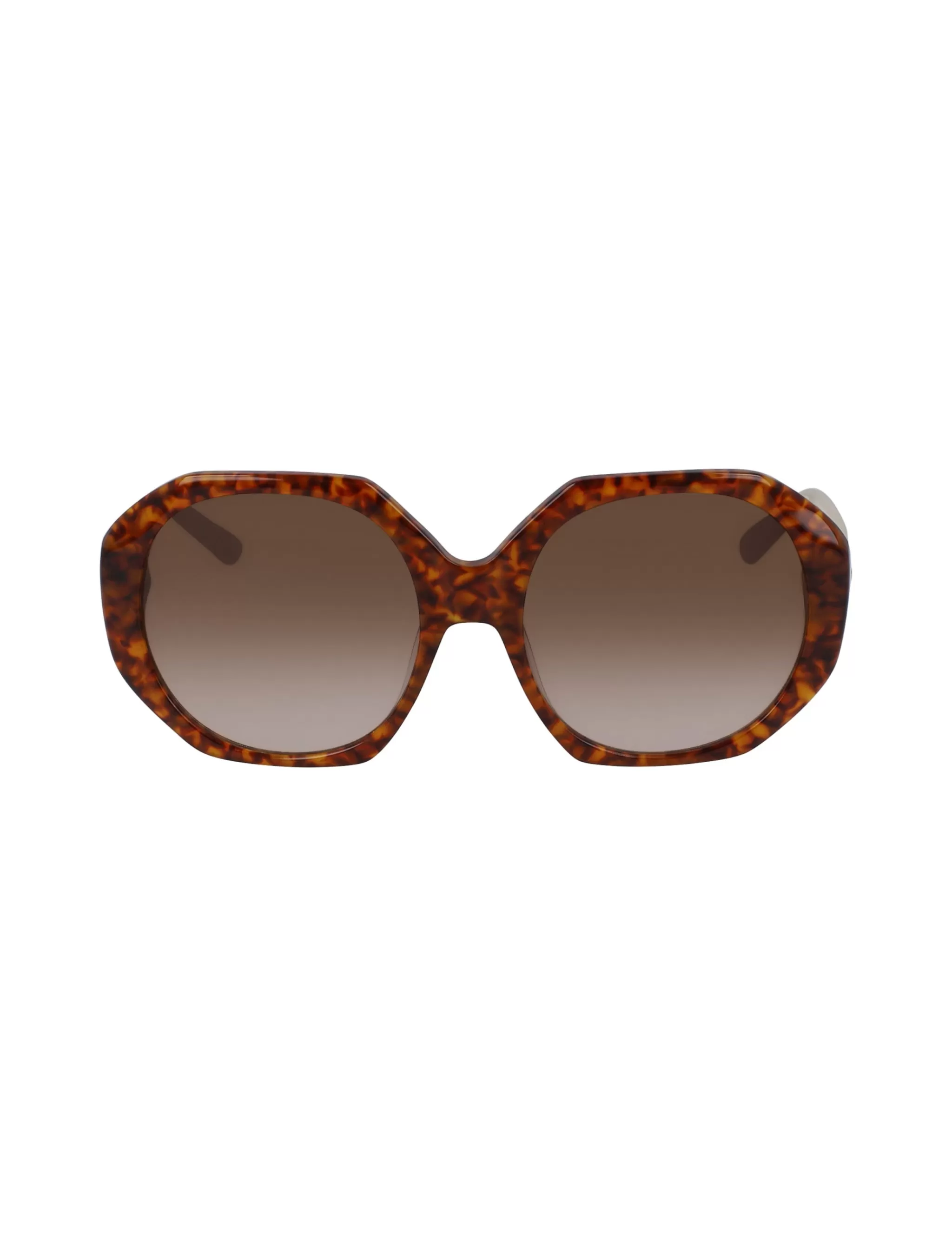 Best Sale Anne Klein Tortoise Geometric Oversized Sunglasses