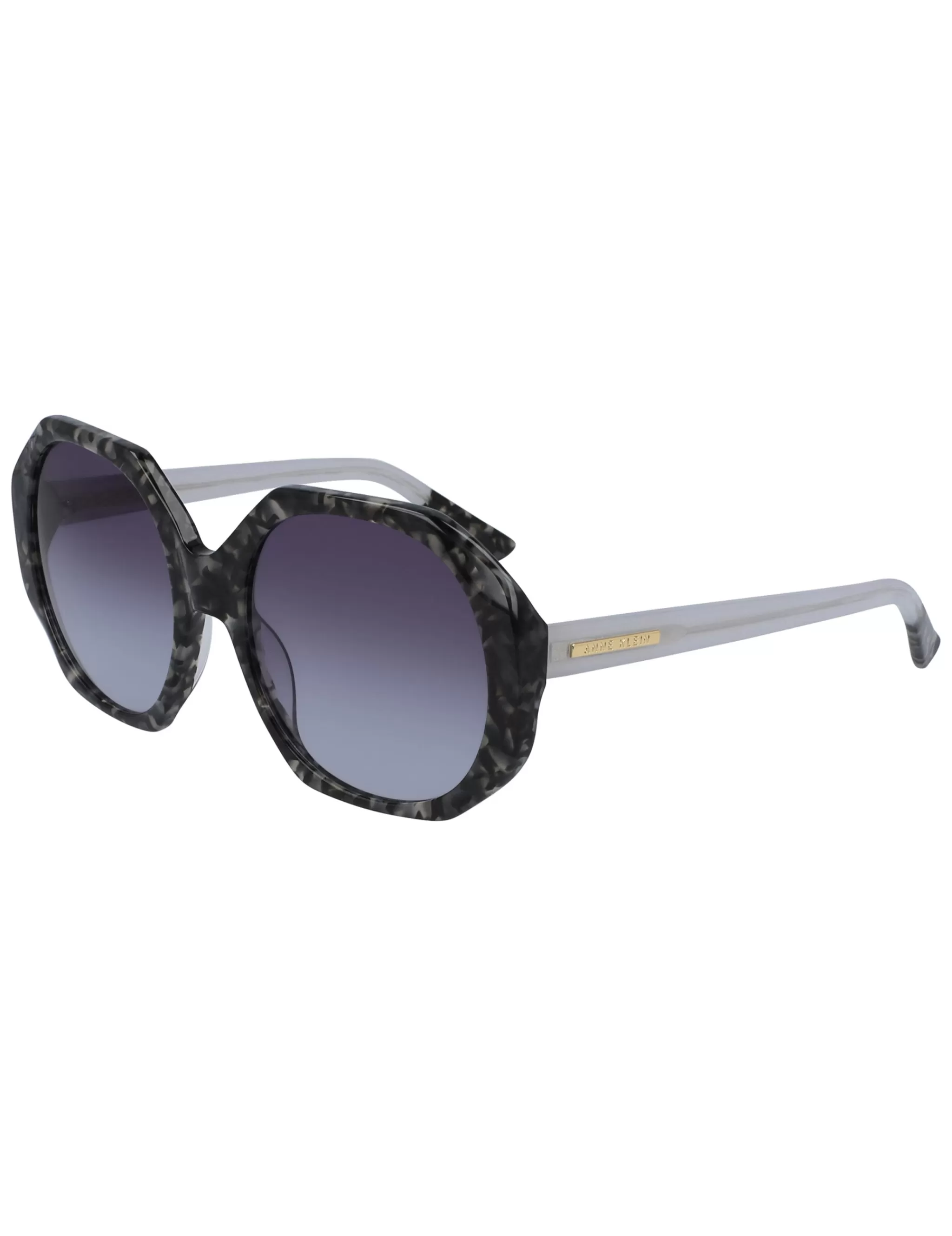 Sale Anne Klein Tortoise Geometric Oversized Sunglasses