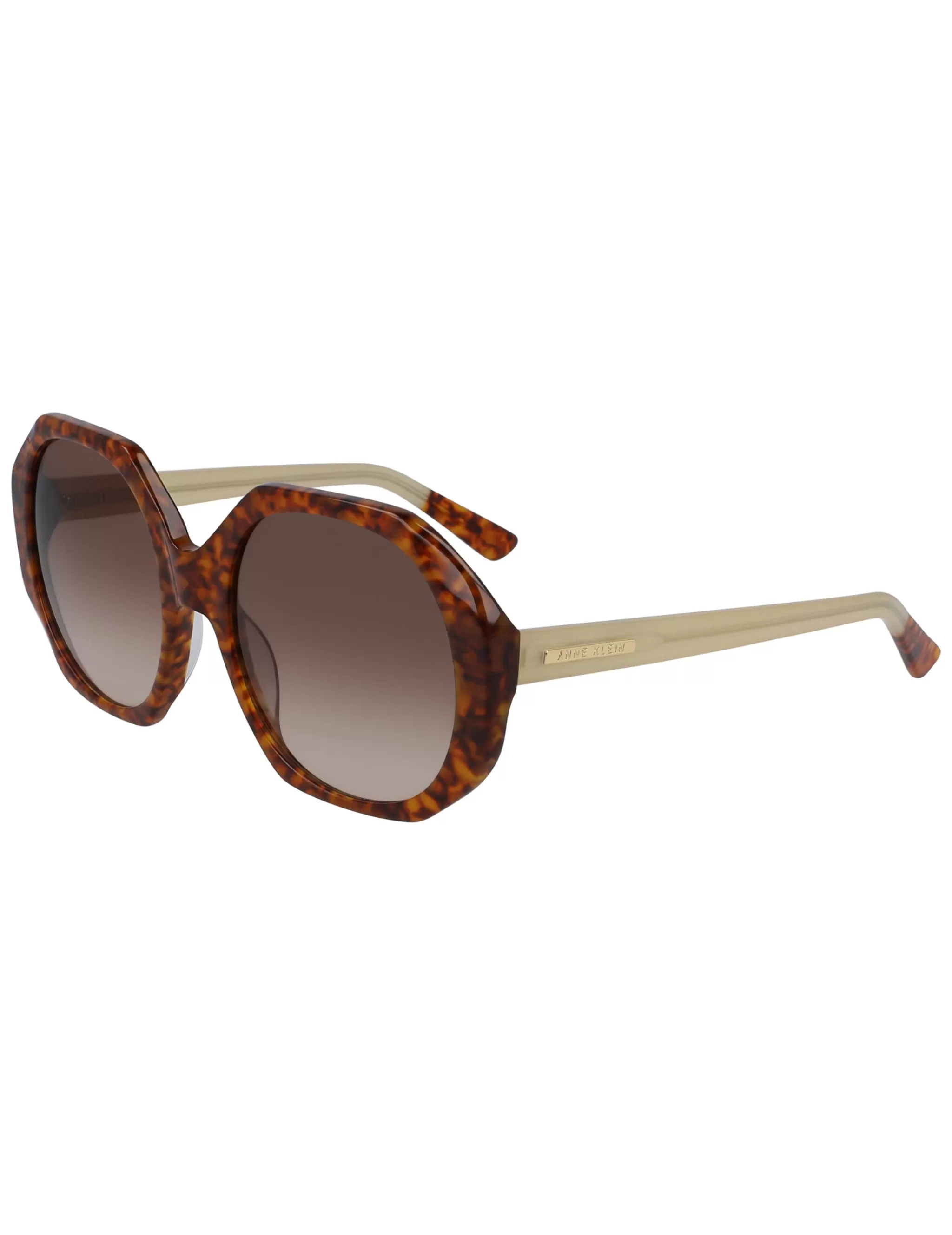Best Sale Anne Klein Tortoise Geometric Oversized Sunglasses