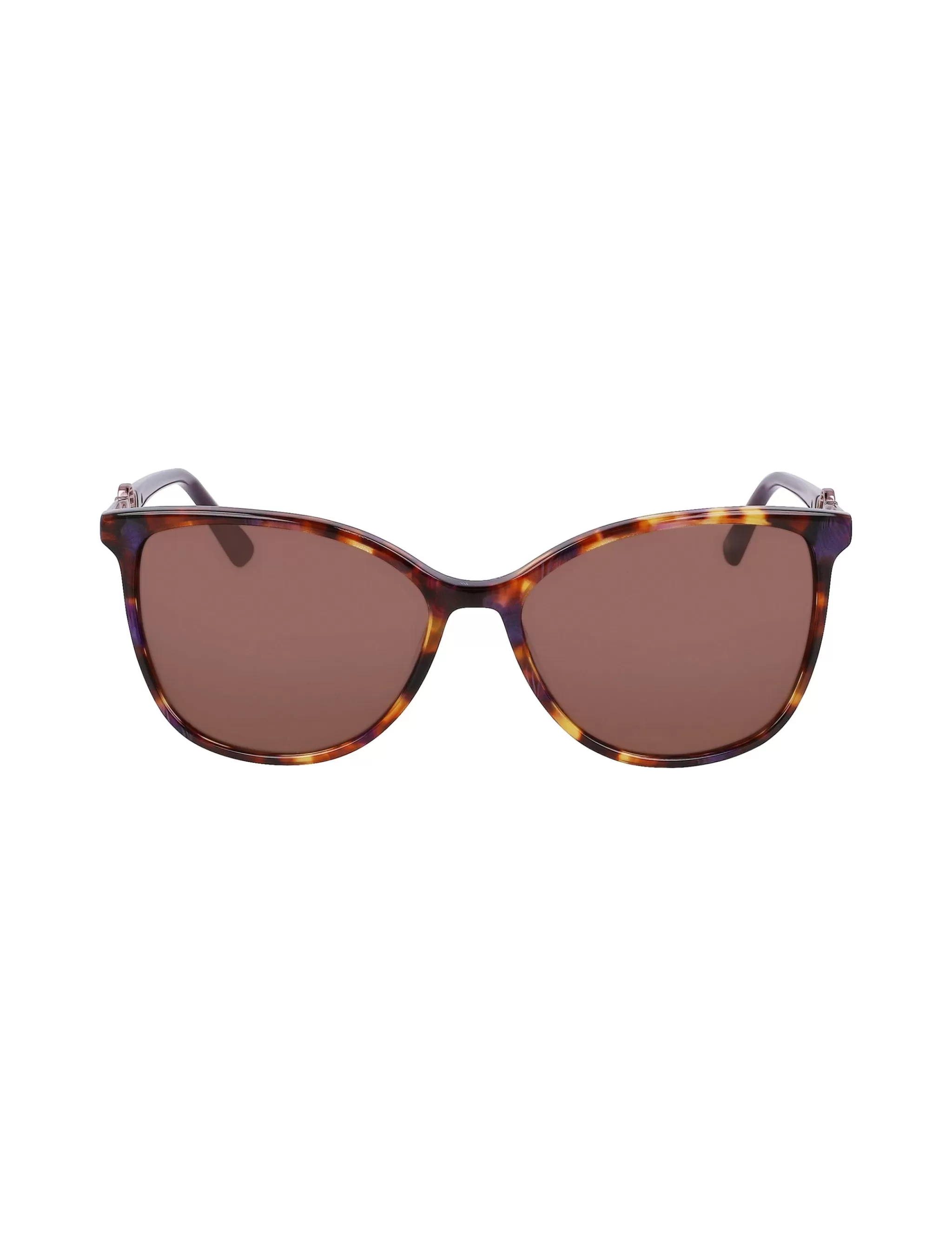 Online Anne Klein Tortoise Square Leo Sunglasses Plum Tortoise