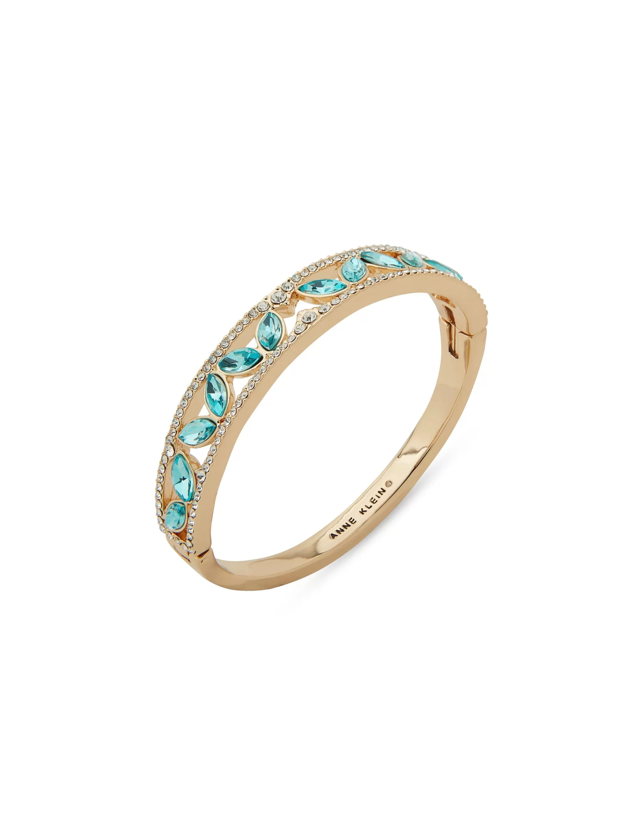 Discount Anne Klein Turquoise Hinge Navette Bracelet In Gift Box