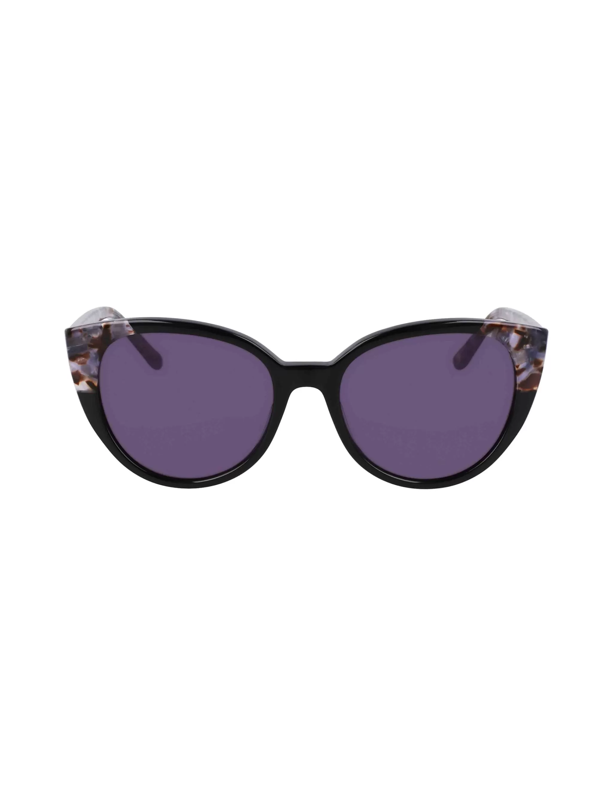 Fashion Anne Klein Uplifting Rounded Cat-eye Sunglasses BLACK