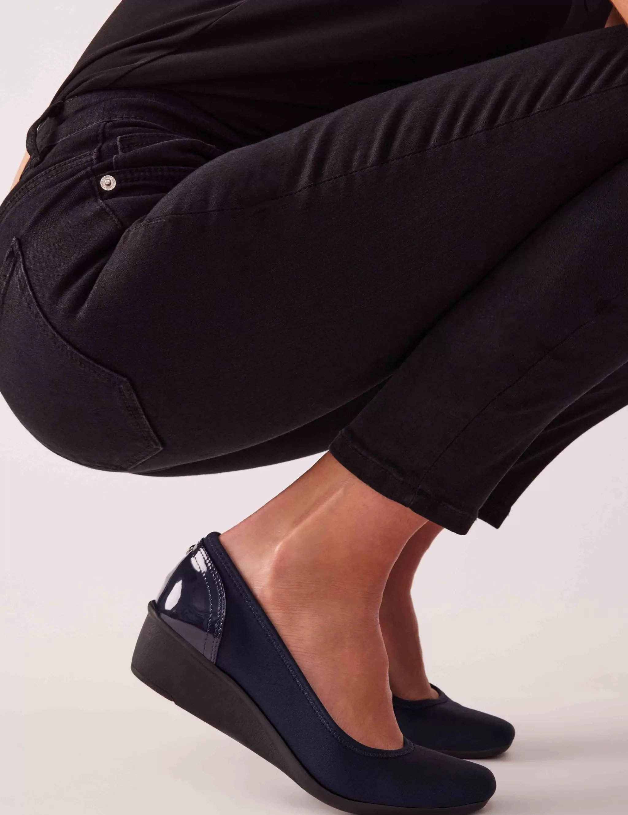 Sale Anne Klein Wisher Wedge- Sale Navy Multi Fabric