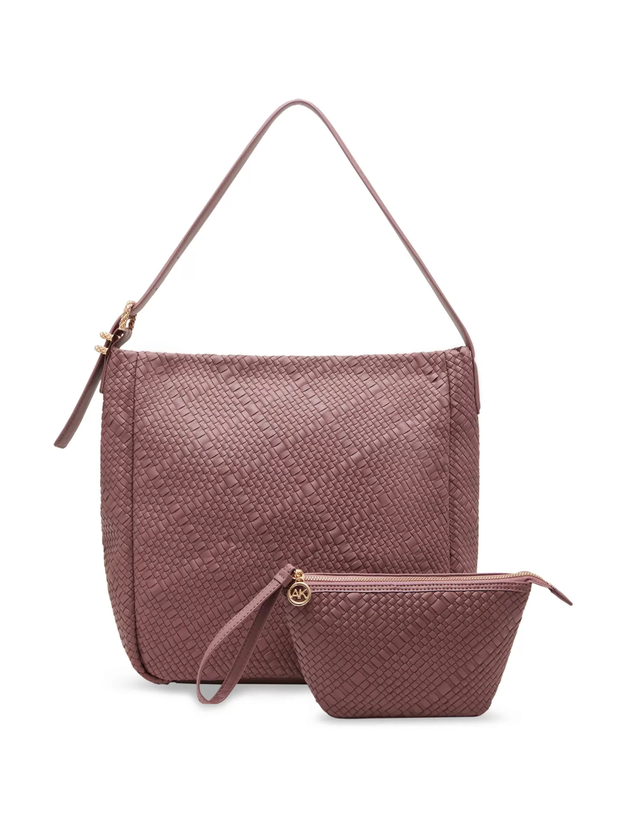 Cheap Anne Klein Woven Hobo With Detachable Pouch