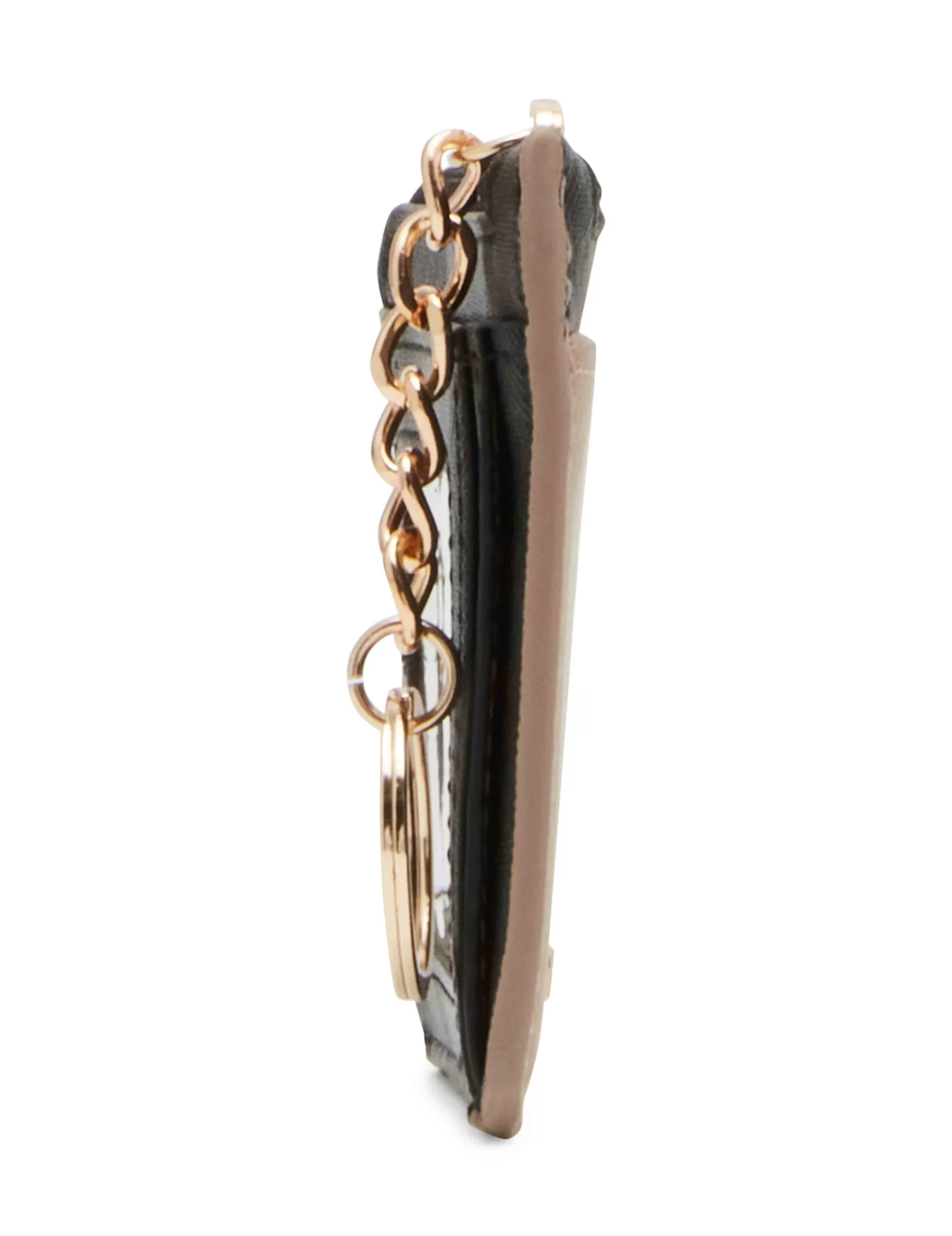 Best Sale Anne Klein Zip Card Case With Keychain Truffle/Black