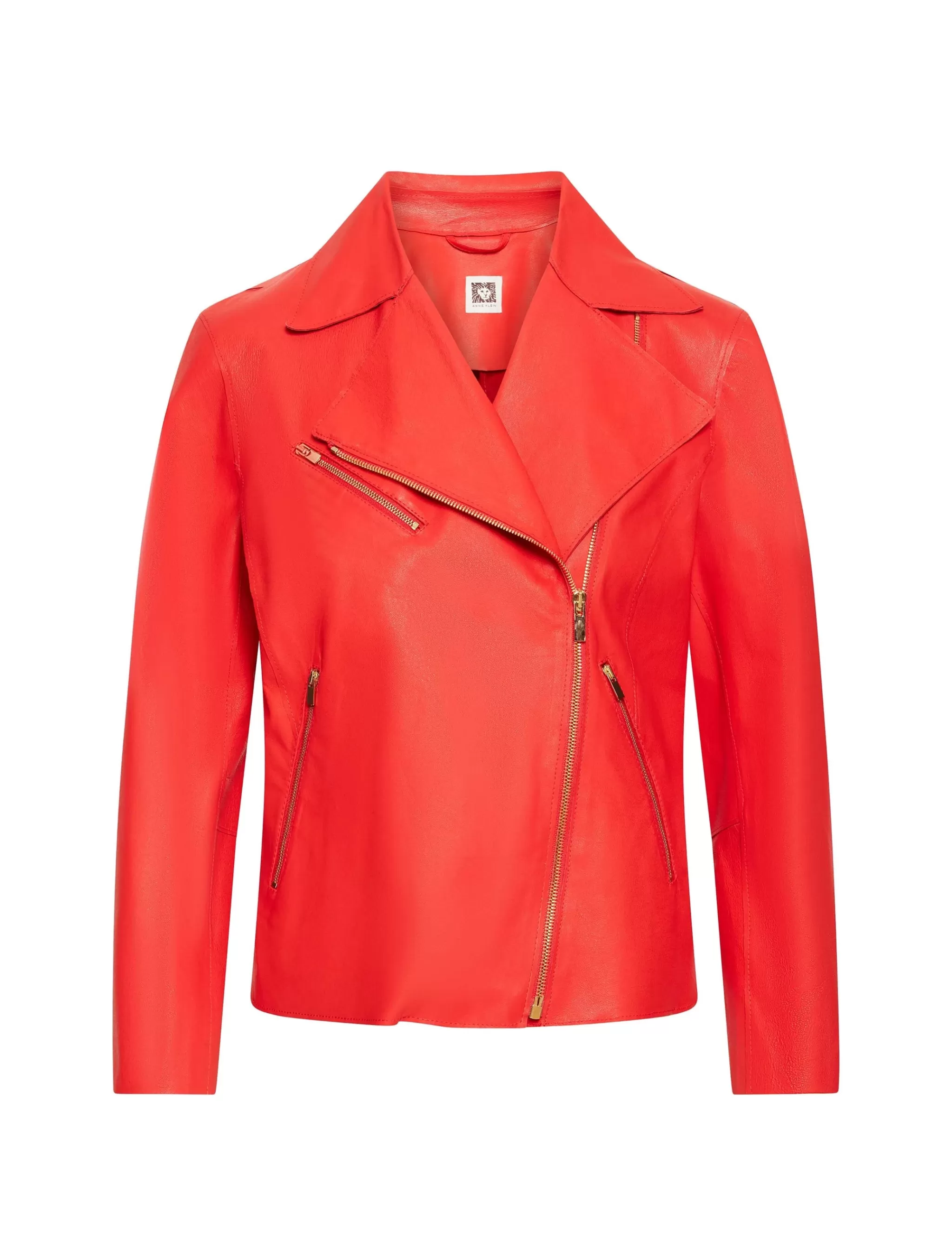 Online Anne Klein Zip Front Faux Leather Moto Jacket- Sale Poppy